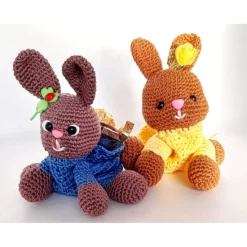 Hase zum Befüllen Zugbeutel Ostern Geschenkidee Kuscheltier Bunny Amigurumi Geschenkverpackung Gutschein Geldgeschenk