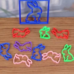 Hasen 3D-Druck Ostern Dekoration Tisch Streudeko, schwarz weiß hellbeige, bunte Farben Dekoration modern scandi