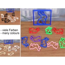 Hasen 3D-Druck Ostern Dekoration Tisch Streudeko, schwarz weiß hellbeige, bunte Farben Dekoration modern scandi