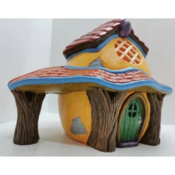 Hasen Haus aus Keramik zum Beleuchten