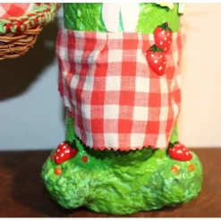 Hasenfigur ERDBEERHASERL handgefertigte Künstler-Figur Osterdeko Geschenk für Erdbeer-Fans Geldgeschenk