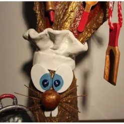 Hasenfigur KOCHHASERL handgefertigte Künstler-Figur Geschenk für Köche Geldgeschenk Essen