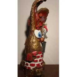 Hasenfigur Osterdeko MAURERHASERL handgefertigte Künstler-Figur Geschenk für Handwerker Geldgeschenk Maurer Osterhase