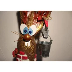 Hasenfigur Osterdeko MAURERHASERL handgefertigte Künstler-Figur Geschenk für Handwerker Geldgeschenk Maurer Osterhase