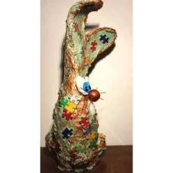 Hasenfigur PUZZLEHASE handgefertigte Künstler-Figur Geschenk für Puzzlefans Geldgeschenk zu Ostern Osterhase Osterdeko