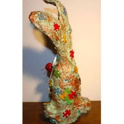 Hasenfigur PUZZLEHASE handgefertigte Künstler-Figur Geschenk für Puzzlefans Geldgeschenk zu Ostern Osterhase Osterdeko