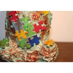 Hasenfigur PUZZLEHASE handgefertigte Künstler-Figur Geschenk für Puzzlefans Geldgeschenk zu Ostern Osterhase Osterdeko