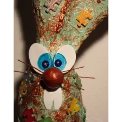 Hasenfigur PUZZLEHASE handgefertigte Künstler-Figur Geschenk für Puzzlefans Geldgeschenk zu Ostern Osterhase Osterdeko