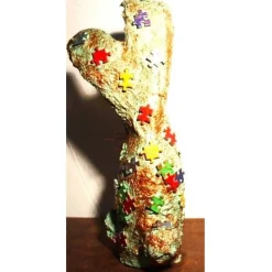Hasenfigur PUZZLEHASE handgefertigte Künstler-Figur Geschenk für Puzzlefans Geldgeschenk zu Ostern Osterhase Osterdeko