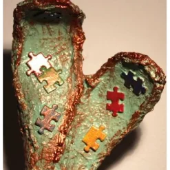 Hasenfigur PUZZLEHASE handgefertigte Künstler-Figur Geschenk für Puzzlefans Geldgeschenk zu Ostern Osterhase Osterdeko