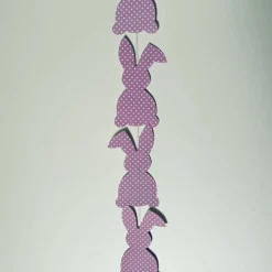 Hasengirlande rosa/Punkte