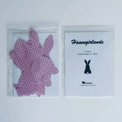 Hasengirlande rosa/Punkte