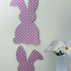 Hasengirlande rosa/Punkte