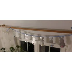 Hasen-Girlande, Wimpelkette, Osterhasen, Alu-Upcycling-Unikat