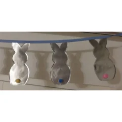 Hasen-Girlande, Wimpelkette, Osterhasen, Alu-Upcycling-Unikat