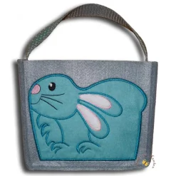 Hasentasche Besticktes Osterkörbchen Ostertasche Osternest Filztasche Kinder Stofftasche Utensilo Geschenktasche