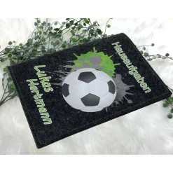 Hausaufgabenheft Hülle Filz Fußball Grün Grundschule Schulheft Schutzhülle Umschlag Geschenkidee Einschu