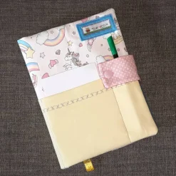 Hausaufgabenheft-Hülle für ein Spiralheft, zur Einschulung, Aufgabenhefthülle für Mädchen