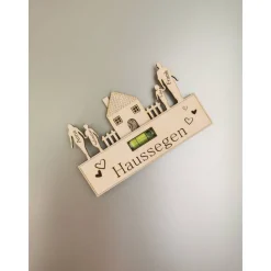 Haussegen als Magnet | Wasserwaage aus Holz | Kühlschrankmagnet | Richtfest | Hochzeitsgeschenk | Einzugsgeschenk
