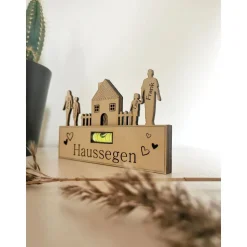 Haussegen als Magnet | Wasserwaage aus Holz | Kühlschrankmagnet | Richtfest | Hochzeitsgeschenk | Einzugsgeschenk