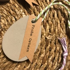 Hübsche Anhänger aus Beton, Motive für Ostern, grau, 6er Set