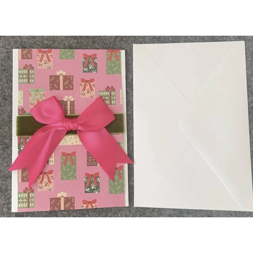 Hübsche Karte Geburtstag, Geschenke, Handarbeit mit Umschlag