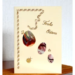 Hübsche Osterkarte als Unikat mit Encaustic-Malerei