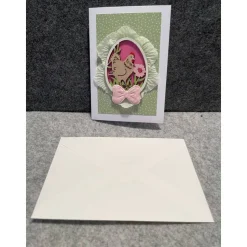 Hübsche Osterkarte, Handarbeit, mit Umschlag