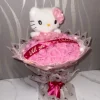 Hello Kitty Rosenstrauß mit 50 Schaumrosen & Lichterkette – Valentinstagsgeschenk