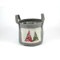 Henkeltopf **2 Bäume** von ZWEIFARBIG Leinen Weihnachten Übertopf Weihnachtsdeko Dekoration Dekotopf