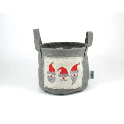 Henkeltopf **3 Wichtel* von ZWEIFARBIG Leinen Weihnachten Übertopf Weihnachtsdeko Wichtel Dekotopf