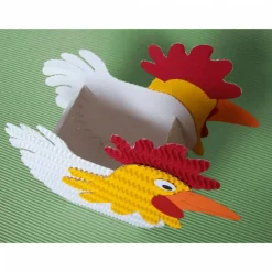 Henne "Gundula" als Osternest, Osterkörbchen,Frühlingsdeko, Osterkorb aus Wellpappe, Verpackung für Geschenke