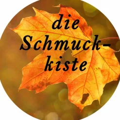 Herbstblatt mit Herz Ohrringe Ring Cabochonschmuck verschiedene Fassungen