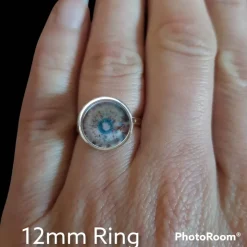 Herbstblatt mit Herz Ohrringe Ring Cabochonschmuck verschiedene Fassungen