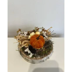 Herbstdeko Herbstgesteck Kürbis Led