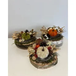 Herbstdeko Herbstgesteck Kürbis Led