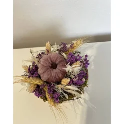 Herbstdeko Herbstgesteck Kürbis Trockenblumen