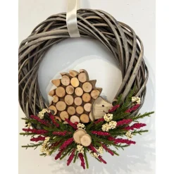 Herbstdeko Herbstkranz Igel