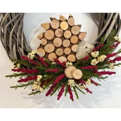 Herbstdeko Herbstkranz Igel