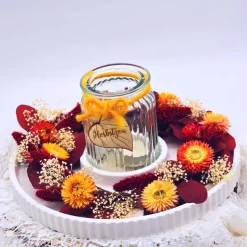 Herbstdeko Kranz | Tischkranz Deko | Kranz aus Trockenblumen | herbstliche Dekoration | herbstlicher Tischkranz mit Wind