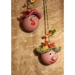 Herbstdeko KUGELWICHTEL Handgemachte Wichtel aus Kunststoffkugeln für Deine Herbstdekoration m. lustigen Drachenklammern