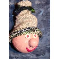 Herbstdeko KUGELWICHTEL SCHLEIFERL 2er Set Handgemachte Wichtel aus Kunststoffkugeln für Deine Herbst- oder Winterdekor