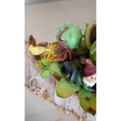 Herbstdeko Tischdeko Feld Garten – Erntedankfest Sonnenblume Vogelscheuche auf Baumscheibe