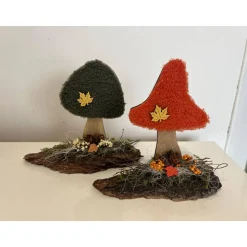 Herbstgesteck Herbstdeko Herbst Baumrinde Pilze