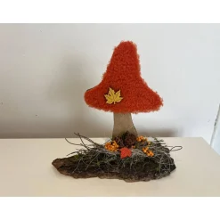 Herbstgesteck Herbstdeko Herbst Baumrinde Pilze