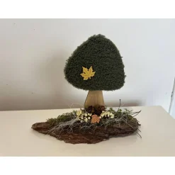 Herbstgesteck Herbstdeko Herbst Baumrinde Pilze