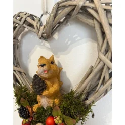 Herbstkranz Herbstdeko herbstlicher Kranz Türkranz Türschmuck Türdeko Eichhörnchen