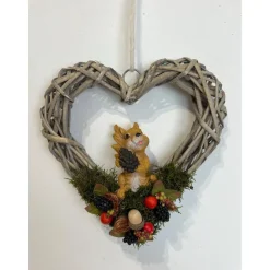 Herbstkranz Herbstdeko herbstlicher Kranz Türkranz Türschmuck Türdeko Eichhörnchen