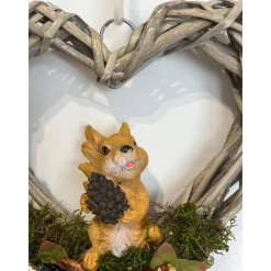 Herbstkranz Herbstdeko herbstlicher Kranz Türkranz Türschmuck Türdeko Eichhörnchen