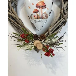 Herbstkranz Herbstdeko Pilz